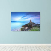 灯台 Light house Plouzane France キャンバスプリント (インサイチュ (ウッドフロア))