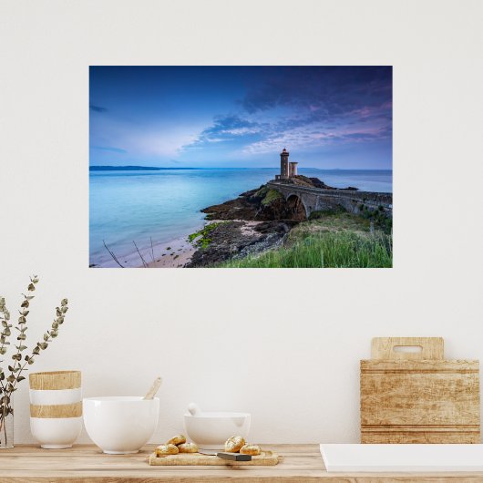 灯台 Light house Plouzane France ポスター (キッチン)