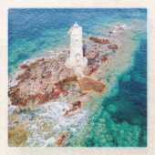 灯台 | Mangiabarche Light house Italy ガラスコースター (正面)
