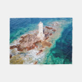 灯台 | Mangiabarche Light house Italy フリースブランケット (正面(横))