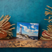 灯台 | Nova Scotia、ペギーの入り江の冬 フォトプラーク (側面)