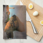 灯台 Sea-Light Lossiemouth Scotland キッチンタオル (四つ折り)