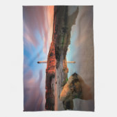 灯台 Sea-Light Lossiemouth Scotland キッチンタオル (縦)