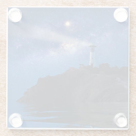 灯台 | Starry Night Lighthouse ガラスコースター (裏面)