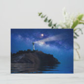 灯台 | Starry Night Lighthouse サンキューカード (スタンド正面)