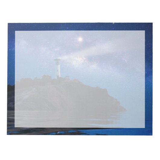 灯台 | Starry Night Lighthouse ノートパッド (正面)