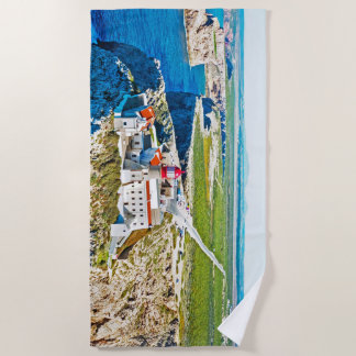 灯台Sagresポルトガルのビーチタオル ビーチタオル