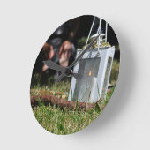 灯明 ラウンド壁時計 (傾斜)