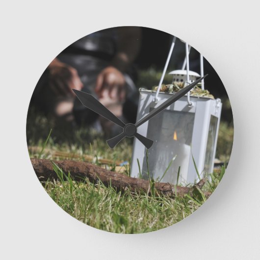 灯明 ラウンド壁時計 (正面)