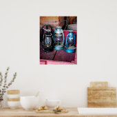 灯油3灯 ポスター (キッチン)