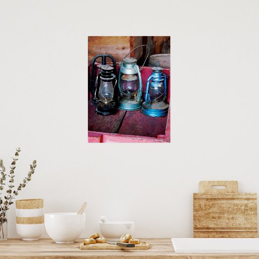 灯油3灯 ポスター (キッチン)