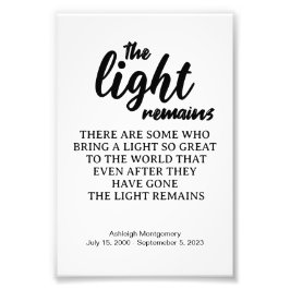 灯火は葬儀記念に残る フォトプリント           