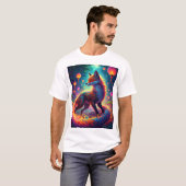 灯篭の竹林の霊狐 Tシャツ (正面フル)
