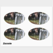 灯篭 楕円形シール (シート)