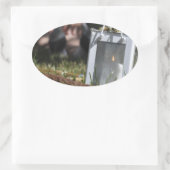 灯篭 楕円形シール (バッグ)