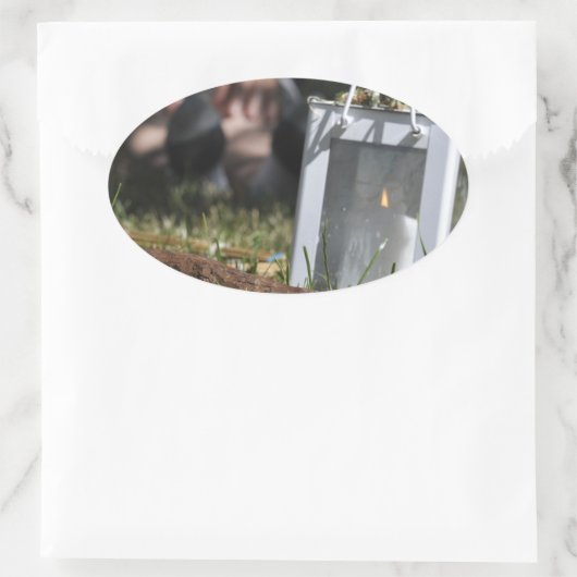 灯篭 楕円形シール (バッグ)