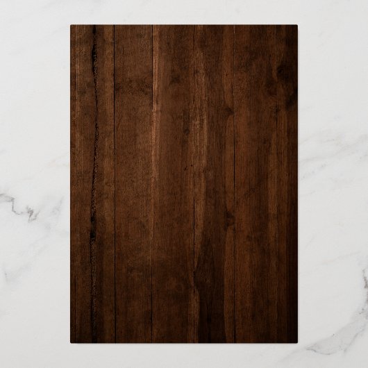 灯素朴列の木製の引退用パーティー 箔招待状 (裏面)