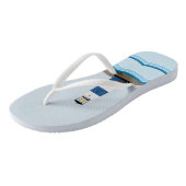 灯航海の台と帆船のシーン ビーチサンダル (アングル)