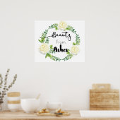 「灰からの美しい」の壁感動的ポスター ポスター (キッチン)