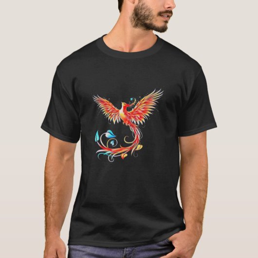 灰からフェニックス神話の火の鳥フェニックス Tシャツ (正面)