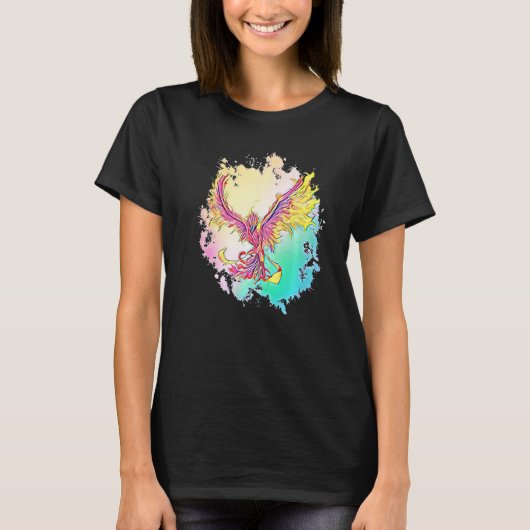 灰からフェニックス神話の火の鳥フェニックス Tシャツ (正面)