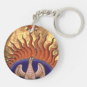 灰から上がる金フェニックス キーホルダー (裏面)