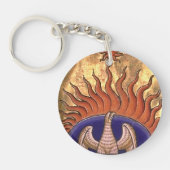 灰から上がる金フェニックス キーホルダー (正面)