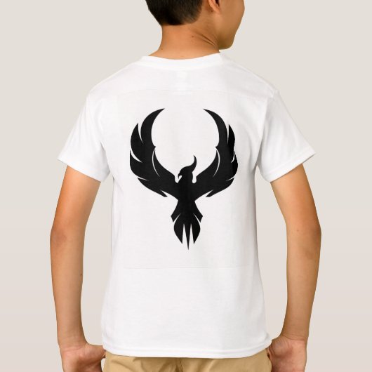 灰から上昇:フェニックスTシャツデザイン Tシャツ (裏面)