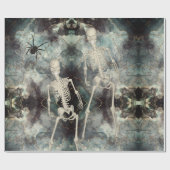 灰から生えるスケルトンハロウィーンの工芸 ラッピングペーパー (フラット)