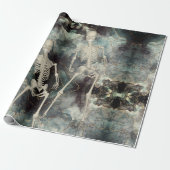 灰から生えるスケルトンハロウィーンの工芸 ラッピングペーパー (アンロールド)