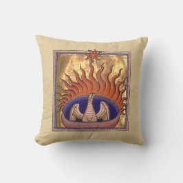 灰から立ち上がるフェニックス クッション