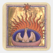 灰から立ち上がるフェニックス スクエアシール (正面)