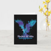 灰から立ち上がる自殺防止認識度 カード (黄色い花)