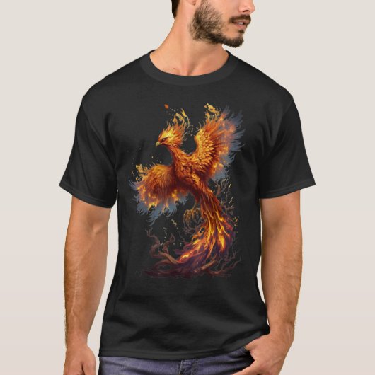 灰から舞い上がるフェニックス復活New Tシャツ (正面)