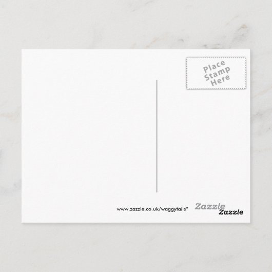 灰だらけの森のはがきに木を傾ける ポストカード (裏面)