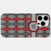 灰と燃えアーガイル殻のケース – マテ電話ケース Case-Mate iPhoneケース (裏面 (横))