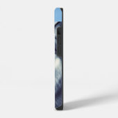 灰と白のオオカミの肖像画  iPhoneケース (左側面)