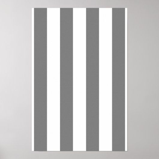 灰と白のストライプ ポスター (正面)