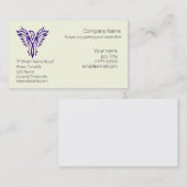 灰と紫と灰から生まれるフェニックス前向き 名刺 (正面/裏面)