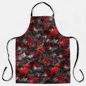 灰に華やかな赤葉い落ちた エプロン (正面)