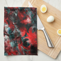 灰に華やかな赤葉い落ちた