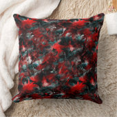 灰に華やかな赤葉い落ちた クッション (ブランケット)