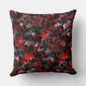 灰に華やかな赤葉い落ちた クッション (裏面)