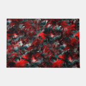 灰に華やかな赤葉い落ちた ドアマット (正面)