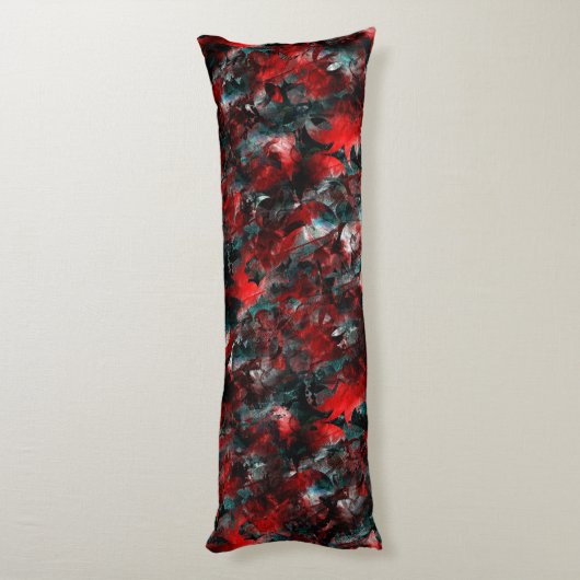 灰に華やかな赤葉い落ちた ボディピロー (裏面 (縦))