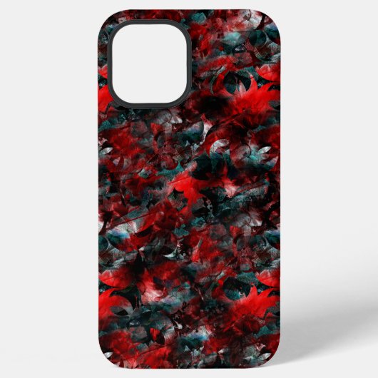 灰に落ちた派手なくずもみじの夜 iPhoneケース (裏面)