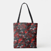 灰に赤い赤葉い落ちた トートバッグ (裏面)