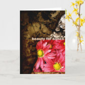 灰のための美しい カード (黄色い花)