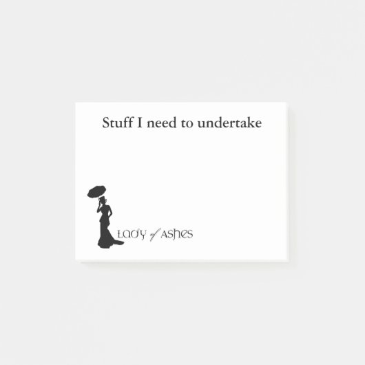 灰のポスト・イットの女性-すみれ色のハープ奏者 ポストイット (正面)