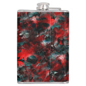 灰の上に派手な赤い葉粉を落ちた入れた食感 フラスク (裏面)